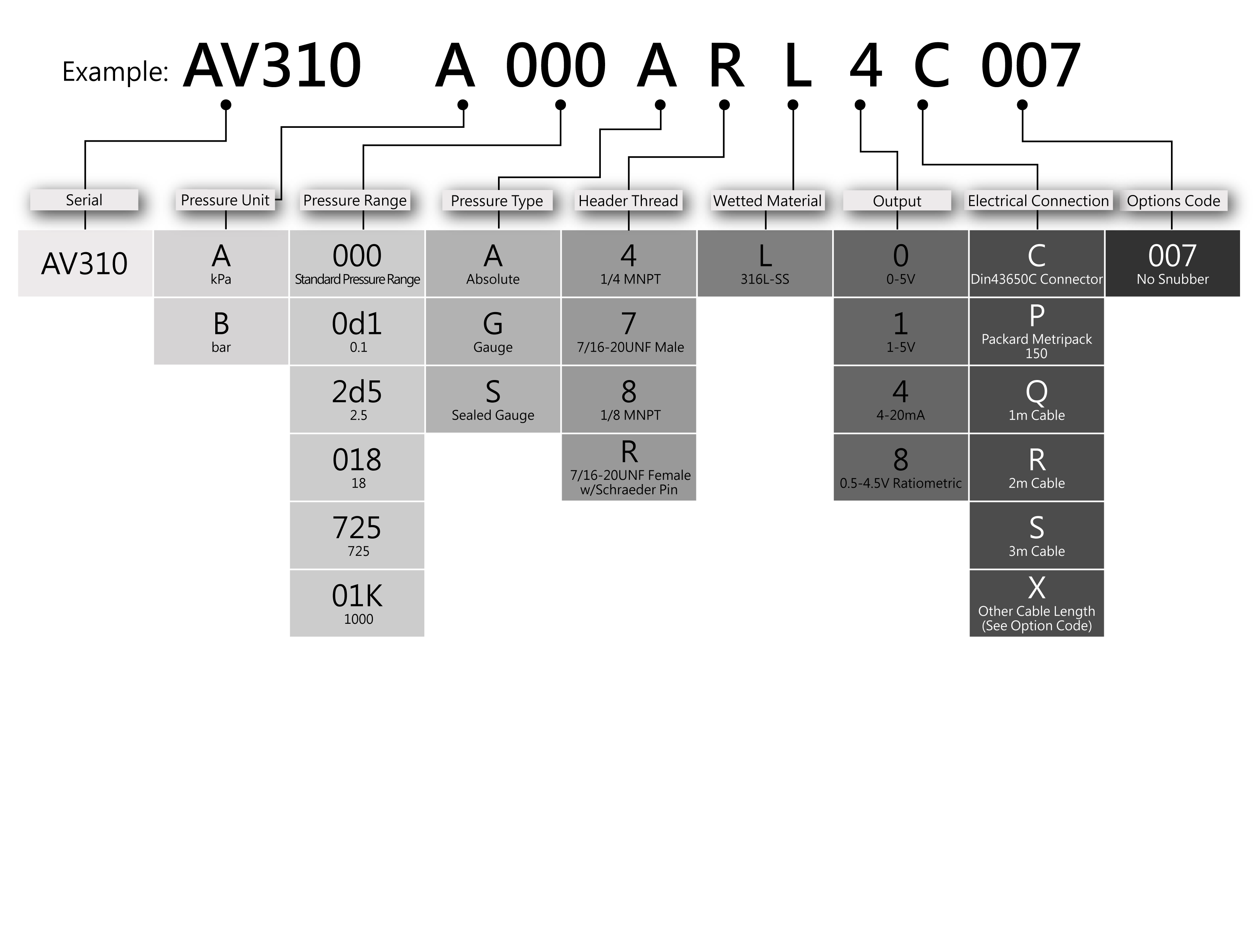 Ordering Information for AV40HT