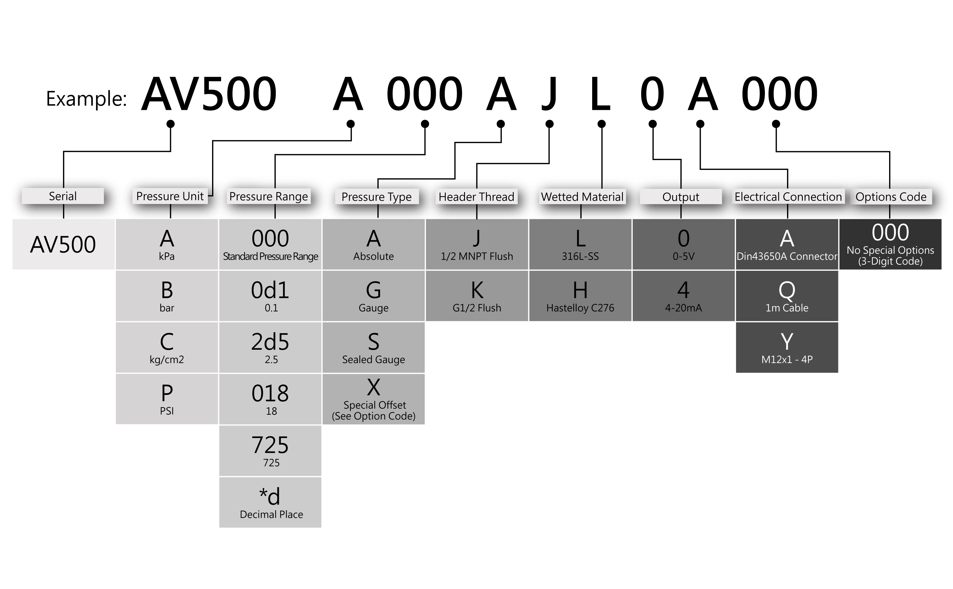 Ordering Information for AV500